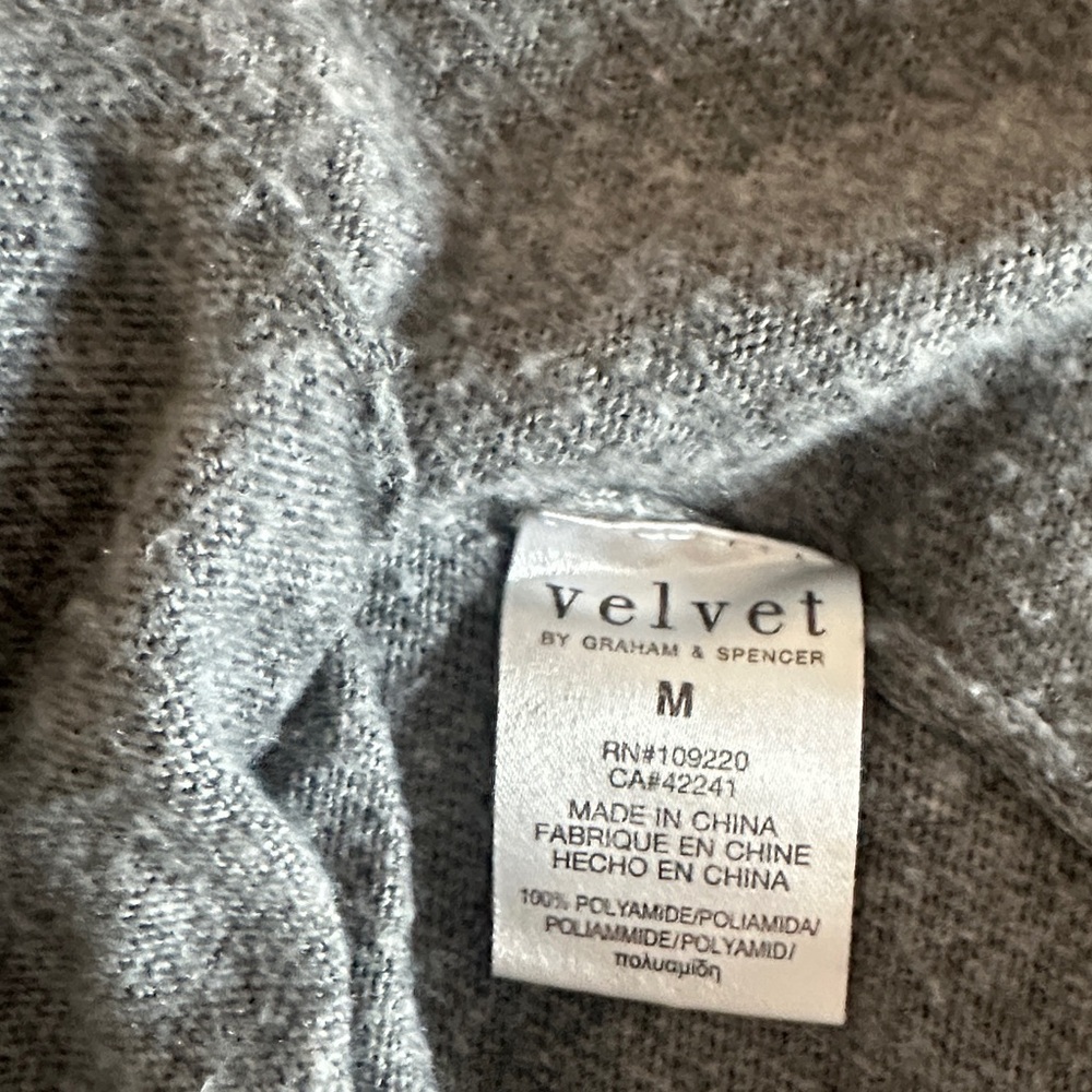 Anthropologie Velvet Graham & Spencer Rozalia Open Cardigan Gray - Picture 11 of 11